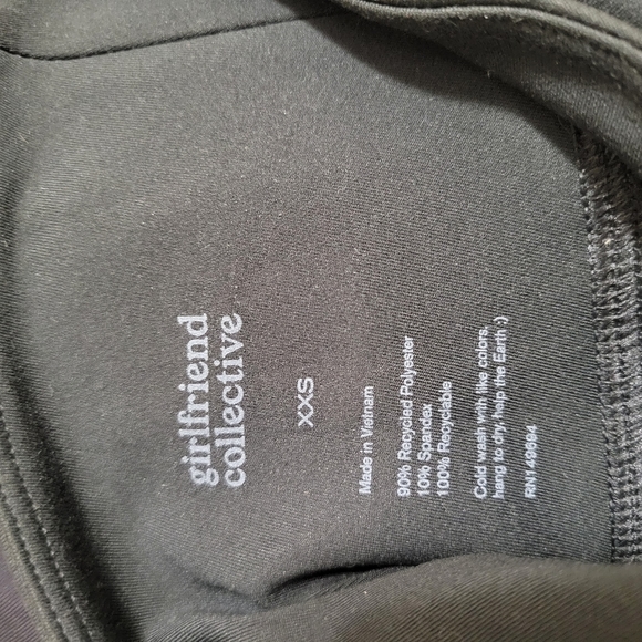 Girlfriend Collective black high rise shorts XXS nwt - Picture 3 of 3